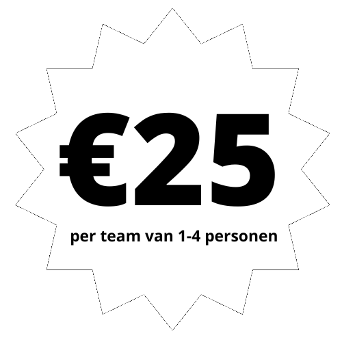 €25,- per team tot 4 personen (1)